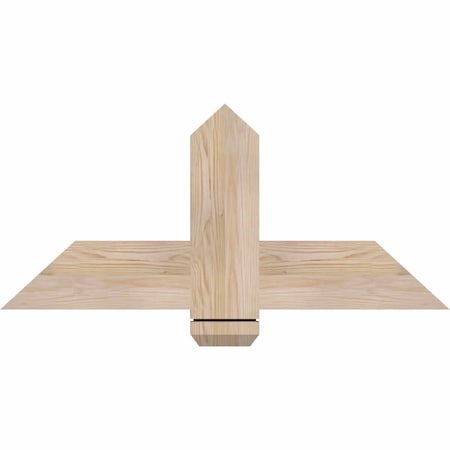 Ekena Millwork Eugene Smooth Timber Gable Bracket, Douglas Fir, 36"W x 16"H x 1 1/2"D x 5 1/2"F, 11/12 Pitch GBW036X16X0206EUG00SDF